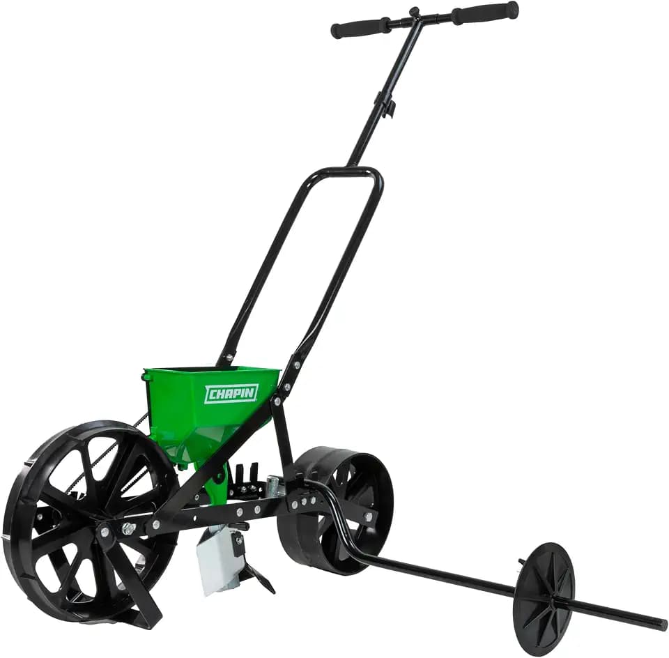 CHAPIN 8701G TurfPro Push Seeder Streamlines Row Planting in Prepared Soil