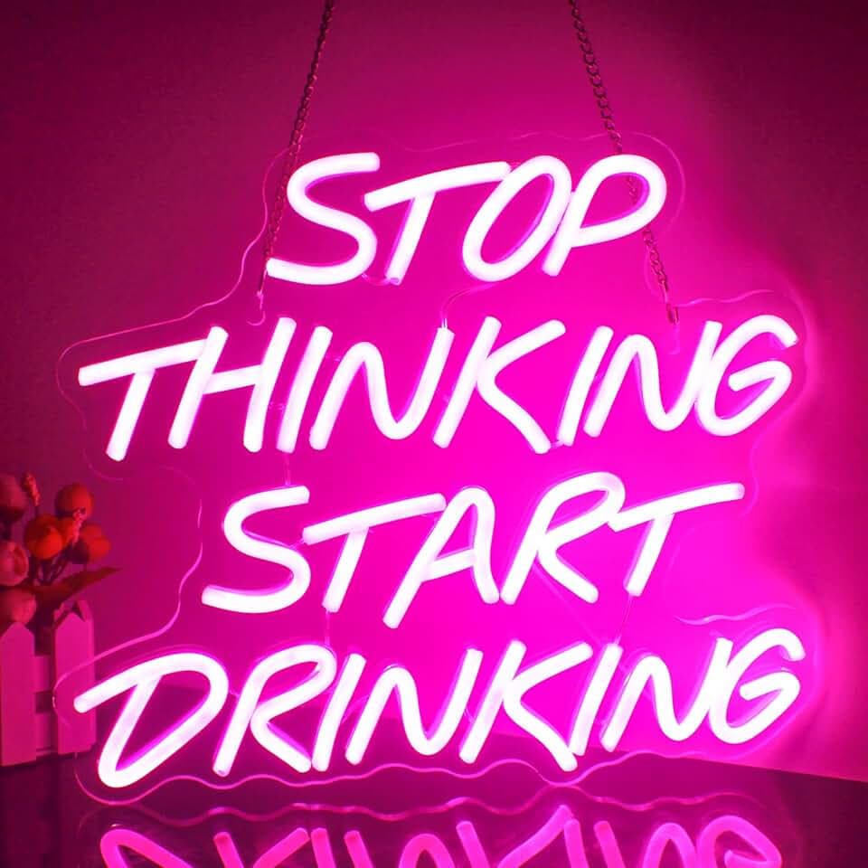 Looklight Neonschild Rosa LED-Neonschilder, Led Schild Neon Sign, Leuchtreklame für Bier-Bar-Dekor, Bierschilder, Getränke, Neonlicht für Zuhause, Bar, Cocktails Pub Nachtclub Party Männerhöhle Dekor