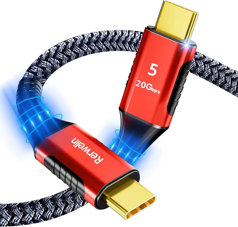20Gbps for Thunderbolt 5 Cable 15FT, USB4 V2 Cable, PD 240W, 5K / 4K@60Hz USB C Display Cable for iPhone 17, Razer Blade, ACASIS SSD, Thunderbolt 4, Mac mini M4
