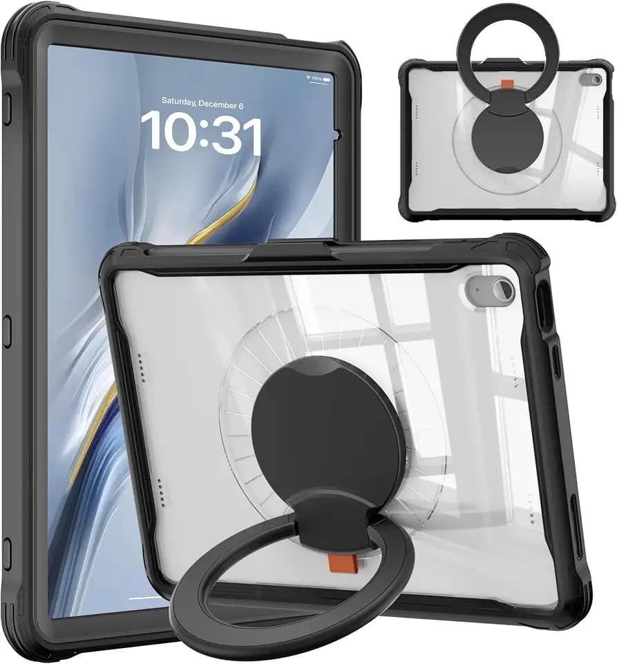 pepkoo Kids Case for iPad (A16) 11th/10th Gen, Transparent Protective Case