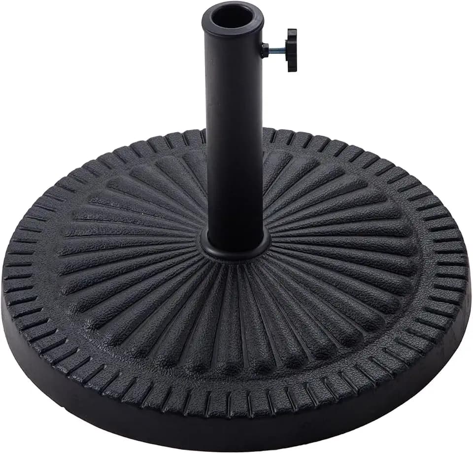 C-Hopetree 40 lb Heavy Duty Round Base Stand for Patio Outdoor Market Table Umbrella, Black