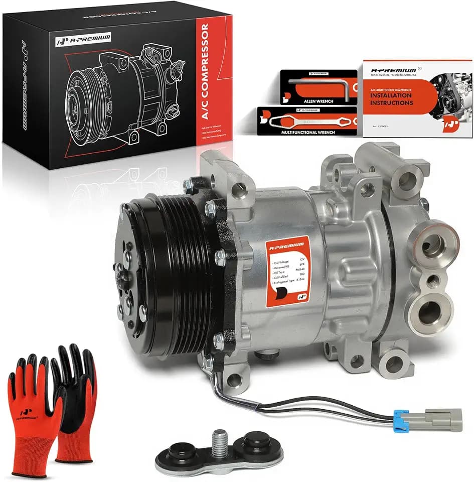 A-Premium Air Conditioner AC Compressor with Clutch