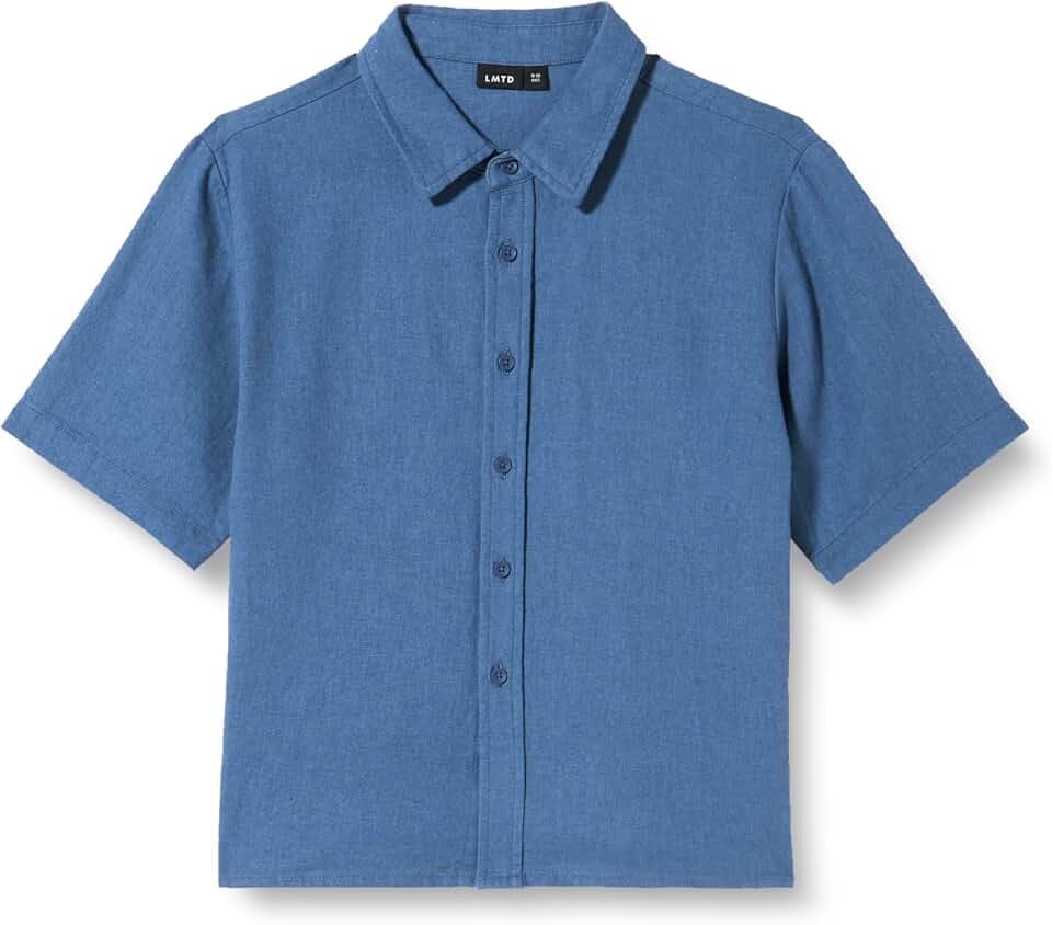 NAME IT Unisex Nlnhill Ss Linen Shirt Kurzarmhemd