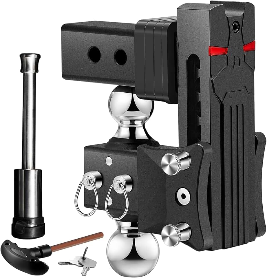 Airbird Adjustable Trailer Hitch Dual Ball Fits 2.5-Inch Hitch Receiver