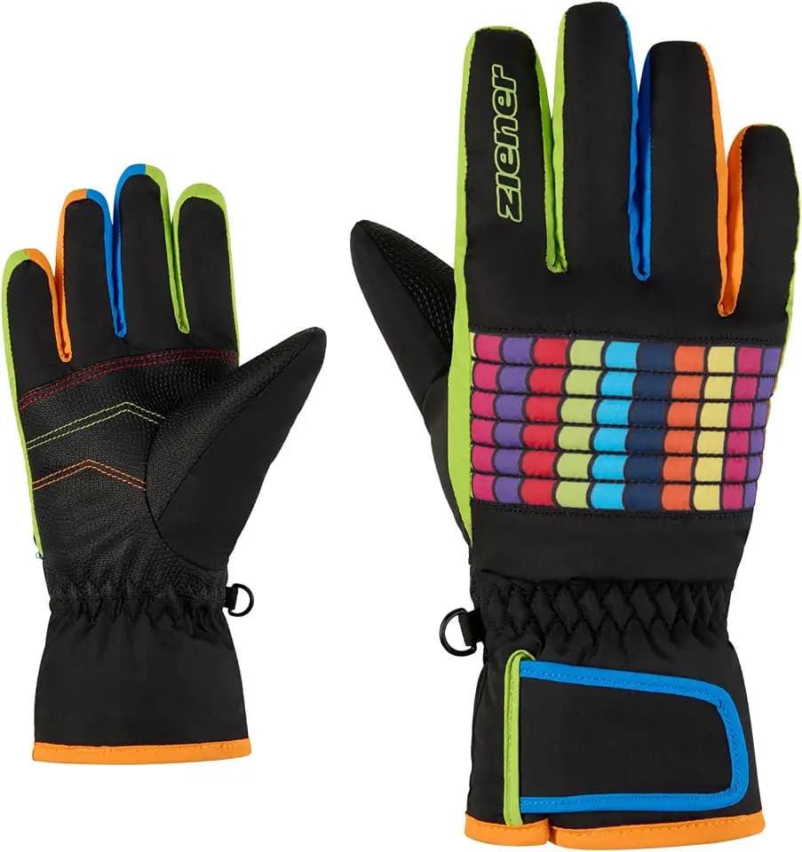 Ziener Kinder LAMIL-Z Ski-Handschuhe/Wintersport | wasserdicht, PFC frei, Black, 3,5