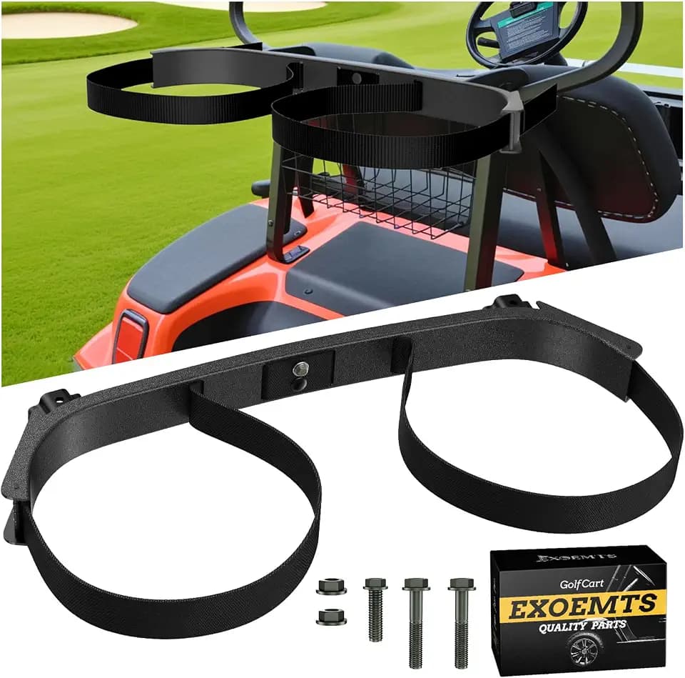 Heavy Duty Golf Cart Bag Holder Attachment Fits 1987-Up Club Car DS