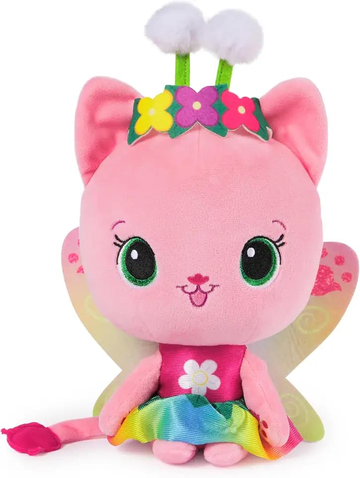 Gabby's Dollhouse Fairylandia Official Rainbow Light-Up Kitty Fairy Plush