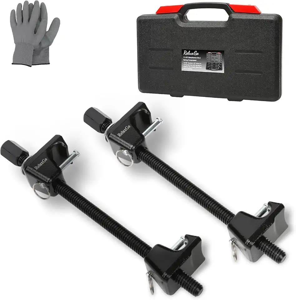 ReluxGo Macpherson Strut Spring Compressor Tool, 2PCS Heavy-Duty Coil Spring Compressor Automotive with Locking Pins 13/16" Socket 1/2" Drive to Compress The Coil Spring