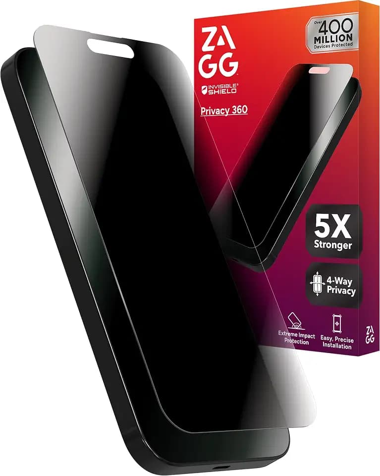 ZAGG Glass Elite Privacy 360 Screen Protector for iPhone 16/15