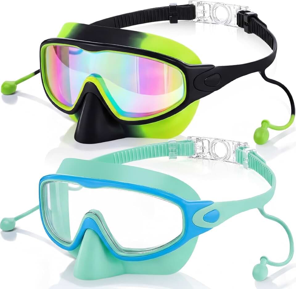 Kids Swim Goggles with Nose Cover