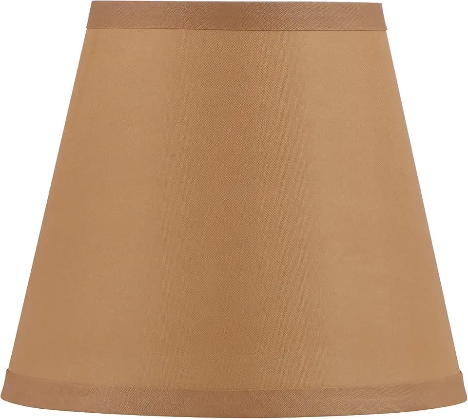 Aspen Creative 56007, Empire Uno Lamp Shade in Sepia Tan, 5" Top x 8" Bottom x 7" Slant Height, Slip UNO 33mm