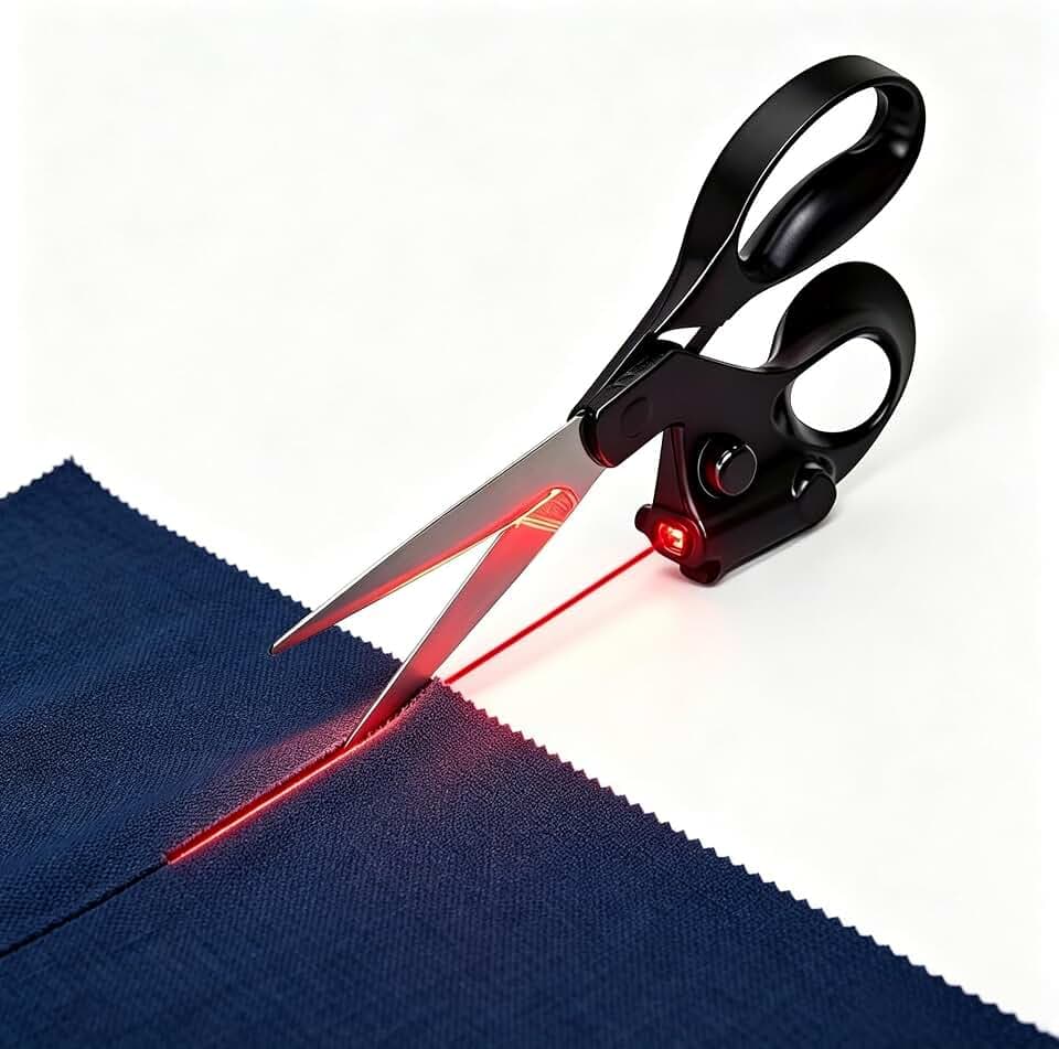 Laser Guided Scissors for Fabric Cutting, Quilting Home Craft Wrapping Gift