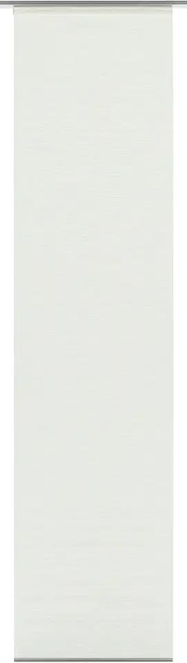 Gardinia 30215 Flächenvorhang Natur-Optik inklusiv Aluminium Unterprofil, von unten einkürzbar, 60 x 245 cm, weiß