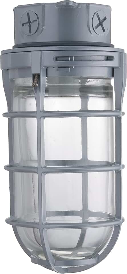 Lithonia Lighting Incandescent Vapor Tight Jelly Jar Light 150W 120V Grey