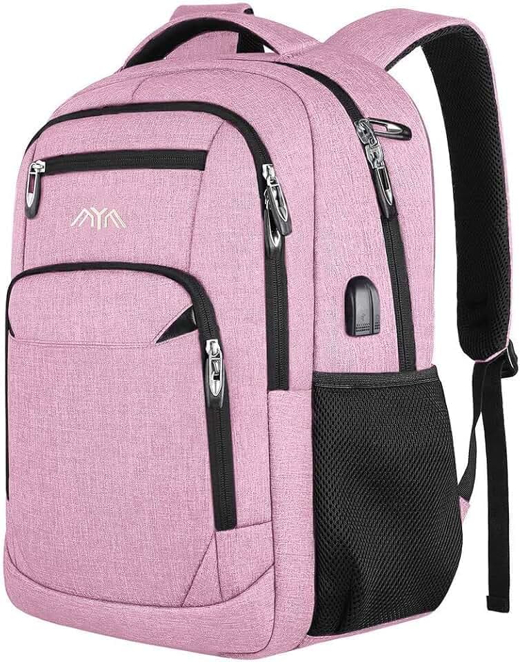 Schulrucksack Mädchen Teenager, Rucksack Schule Laptop Rucksack für Damen Daypacks für 15.6 Zoll Laptop Business Rucksack mit USB Ladeanschluss