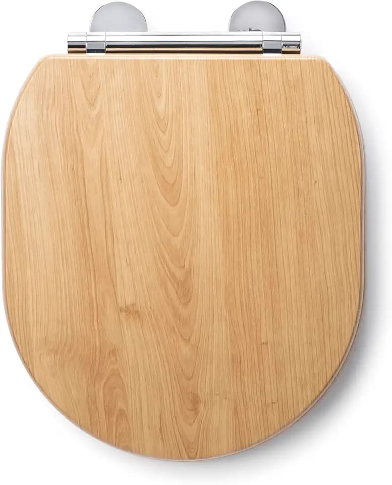 Croydex WL523176H Toilettensitz in Eichenoptik, Braun