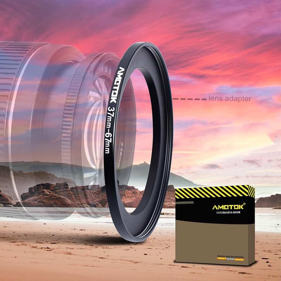 37mm Objektiv auf 67mm Kameraobjektiv-Adapter,37mm auf 67mm Filter-Step-Up-Ring-Adapterring,kompatibel mit Allen 67mm Filter-Zubehörteilen.Hergestellt aus CNC-gefrästem(37–67mm)