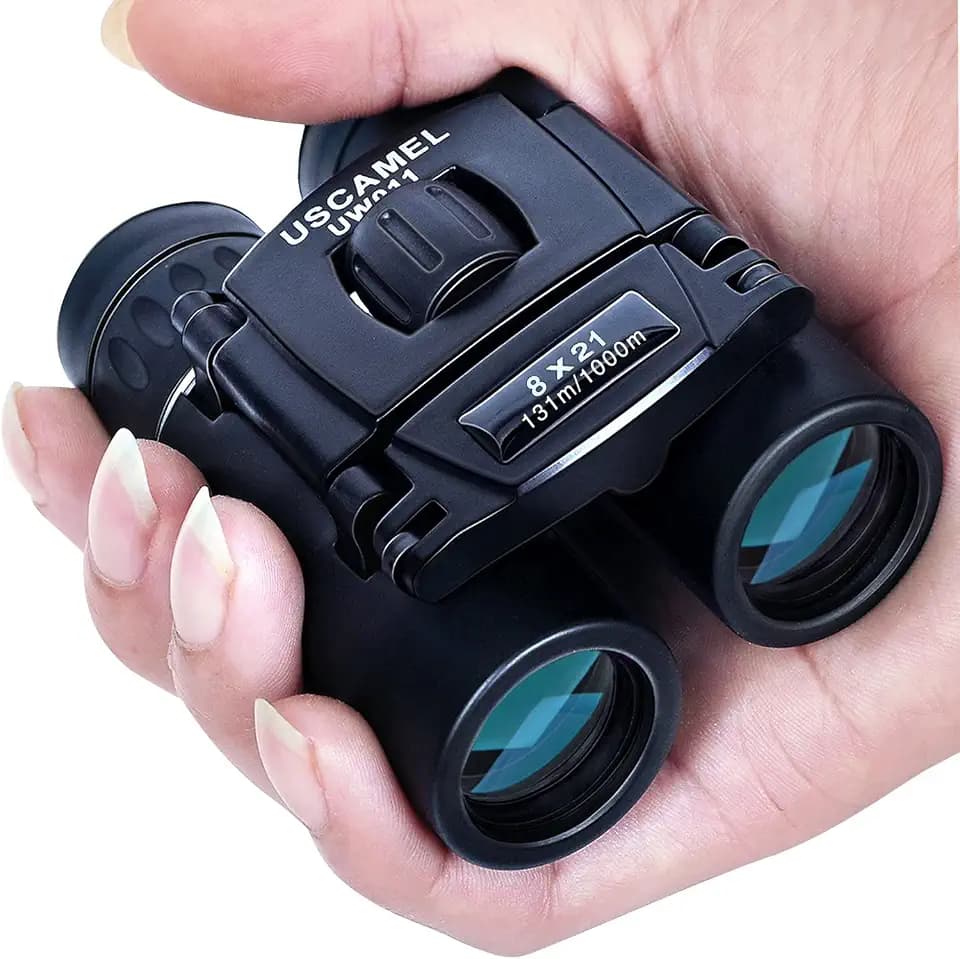 USCAMEL Compact Binoculars for Adults 8x21: Small Binoculars for Travel
