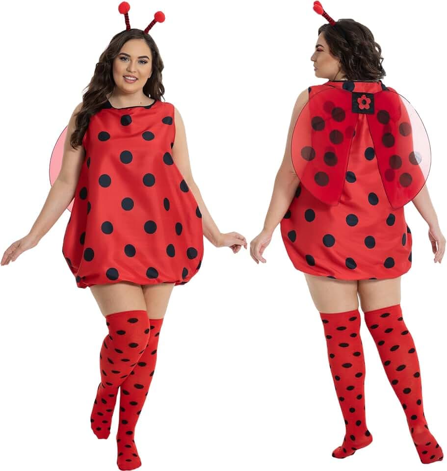 Marienkäfer Kostüm Damen Große Größen Karneval Fasching Halloween