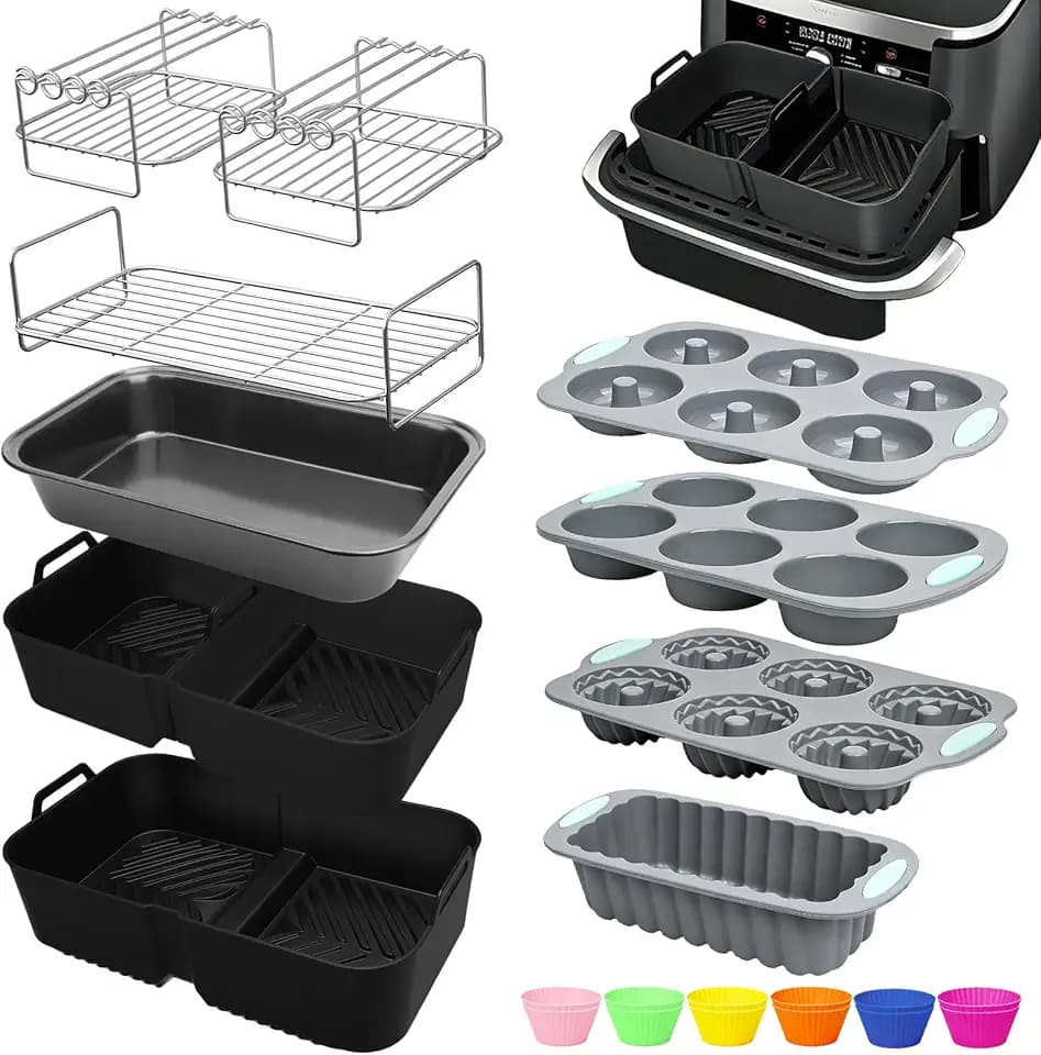 Airfryer Zubehör für Ninja AF500EU Foodi FlexDrawer 10,4l Dual Zone