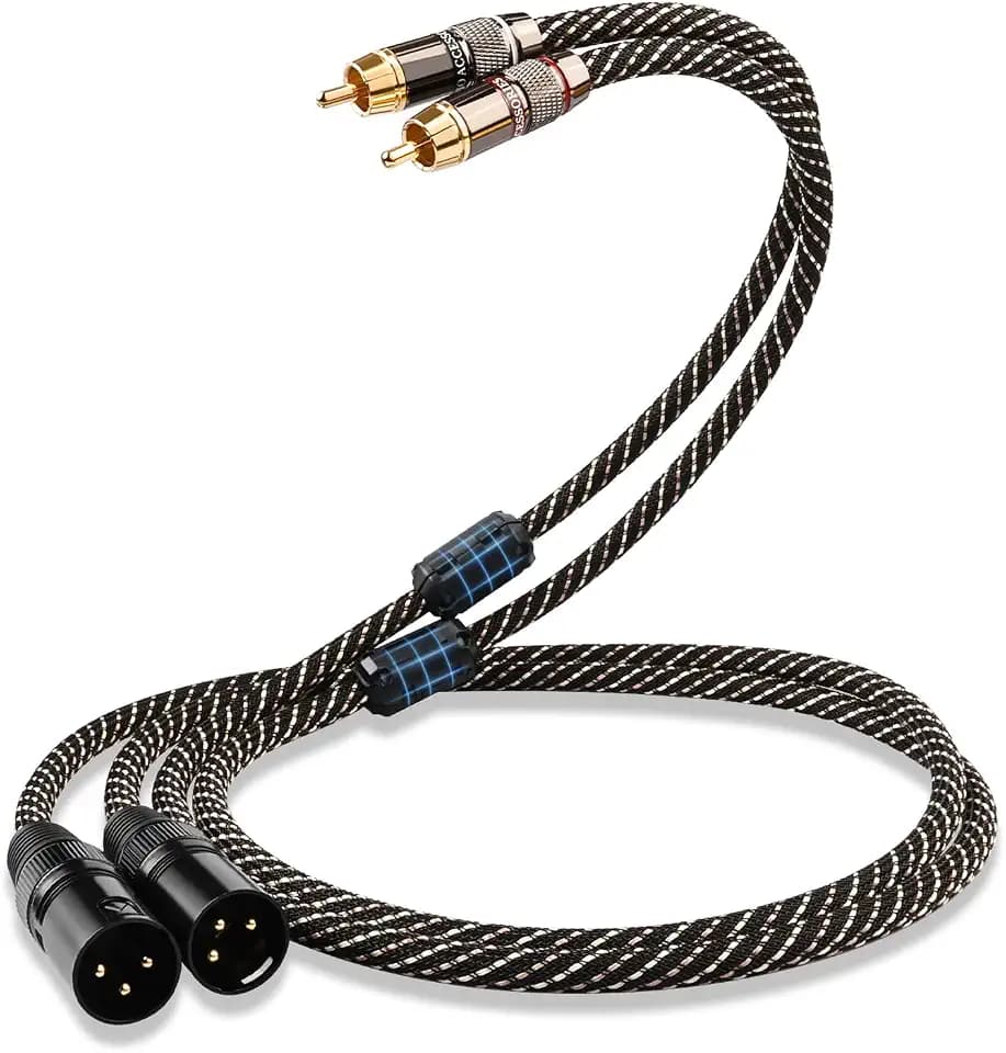 Audiophile HiFi 4.92ft RCA to XLR Cable, 2-Pack RCA Male to XLR Male