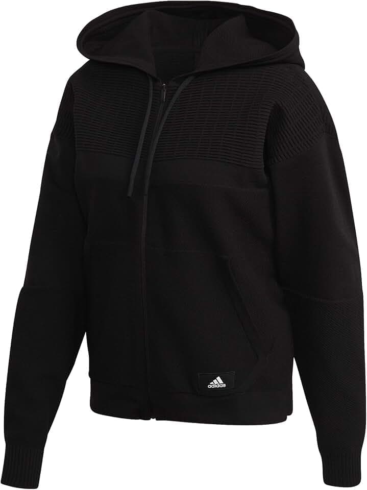 adidas Damen Knit V Hoodie Kapuzensweat Kapuzensweat