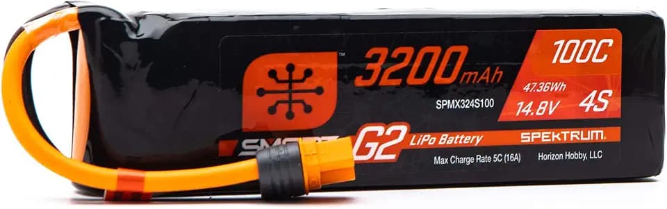 Spektrum SPMX324S100 3200mAh 4S 14.8V Smart G2 LiPo 100C IC3, Multi