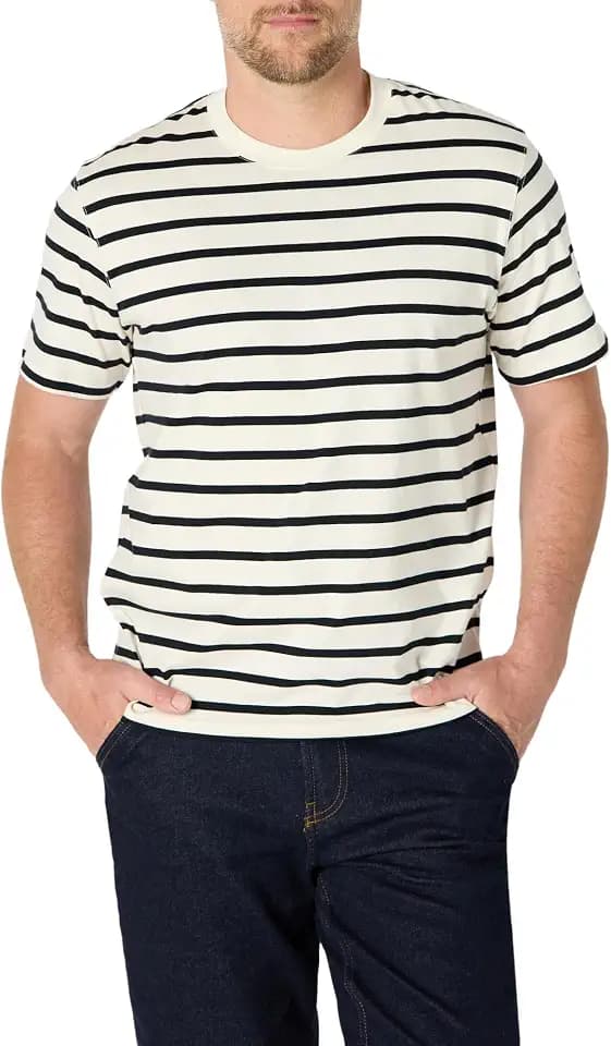 Amazon Essentials Men's Relaxed Fit Cotton Jersey T-Shirt, Soft Fabric