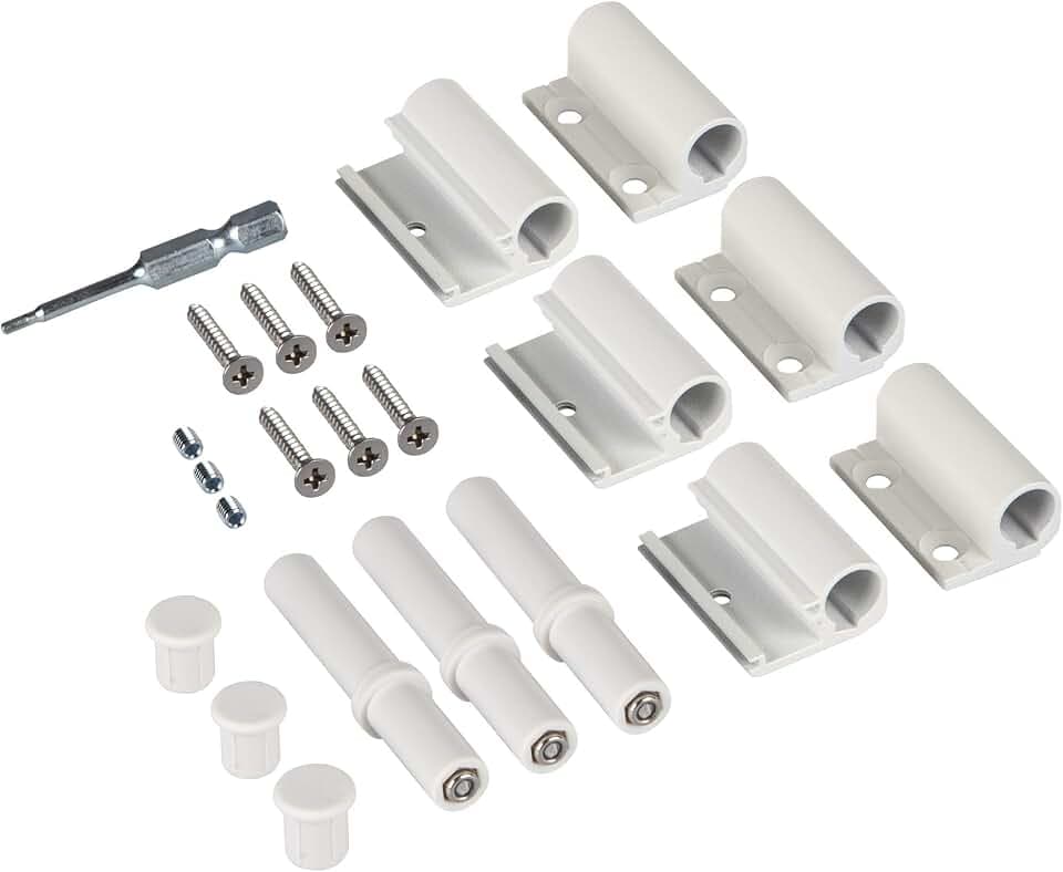 Windhager Aluminium Scharniere für Türen - weiß - 3 Stück