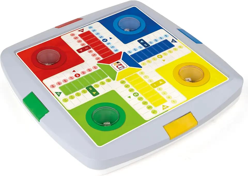 Chicos - Automatic Parcheesi & Goose Deluxe: Automatisches Parcheesi und Goose-Spiel für Kinder ab 3 Jahren (64104)