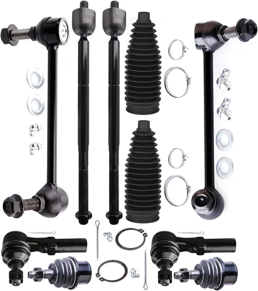 RWD Front Inner Outer Tie Rod End w/Boot for Dodge Challenger, Charger, 300