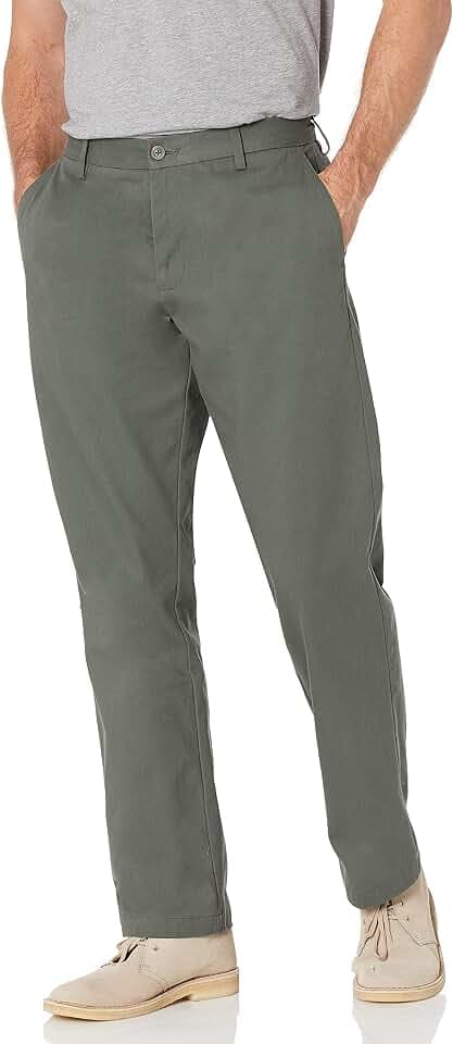 Amazon Essentials Herren Classic Fit Knitterfreie Flatfront-Chino Stoffhose