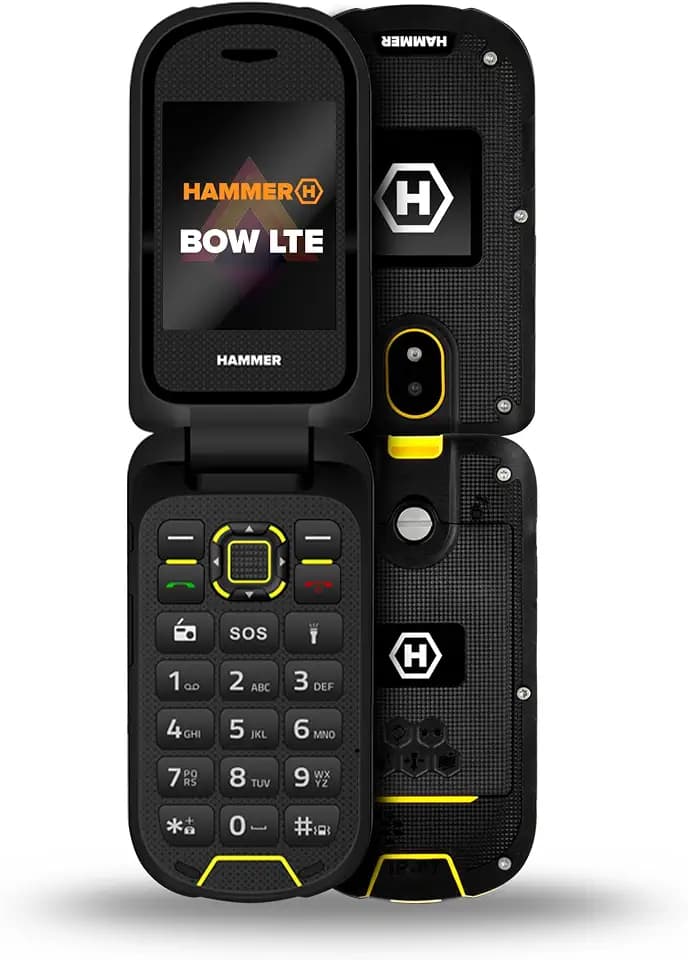 Robustes Klapphandy Hammer Bow LTE 4G ohne Vertrag wasserdicht staubdicht IP68 robust mit großem 1200mah Akku