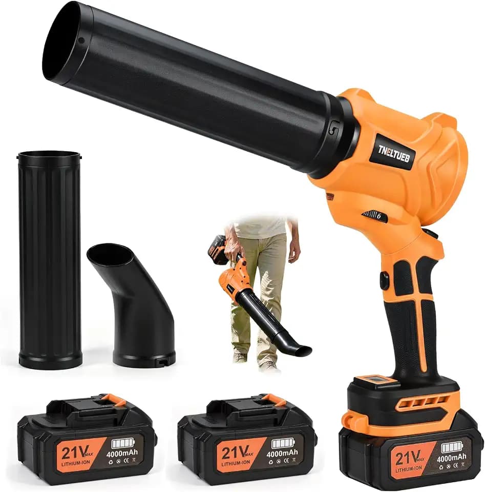 Cordless Leaf Blower Lightweight Handheld Blowers for Lawn Care, Orange