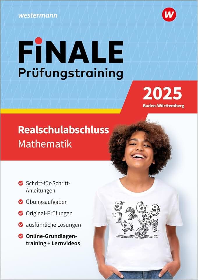 FiNALE Prüfungstraining Realschulabschluss Baden-Württemberg: Mathematik 2025 Arbeitsbuch mit Lösungsheft und Lernvideos