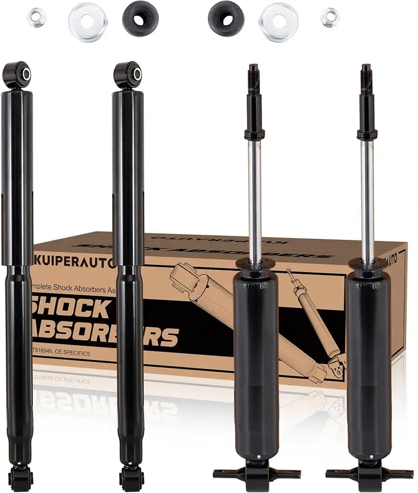 ‎KUIPERAUTO 4PCS Front & Rear Struts Assembly 344398 344385 Compatible with Dodge Ram 1500(2WD) 2002-2008 Shock Absorbers Coil Spring Assembly Replacement