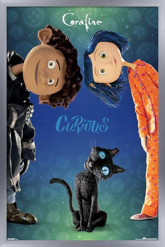 Trends International Coraline - Curious Wall Poster, 34L x 22.4W, Silver Framed Version
