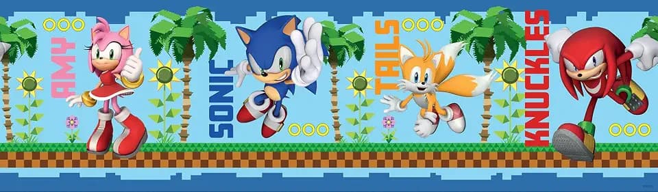 Sonic The Hedgehog Green Hill Characters Border Decal by RoomMates