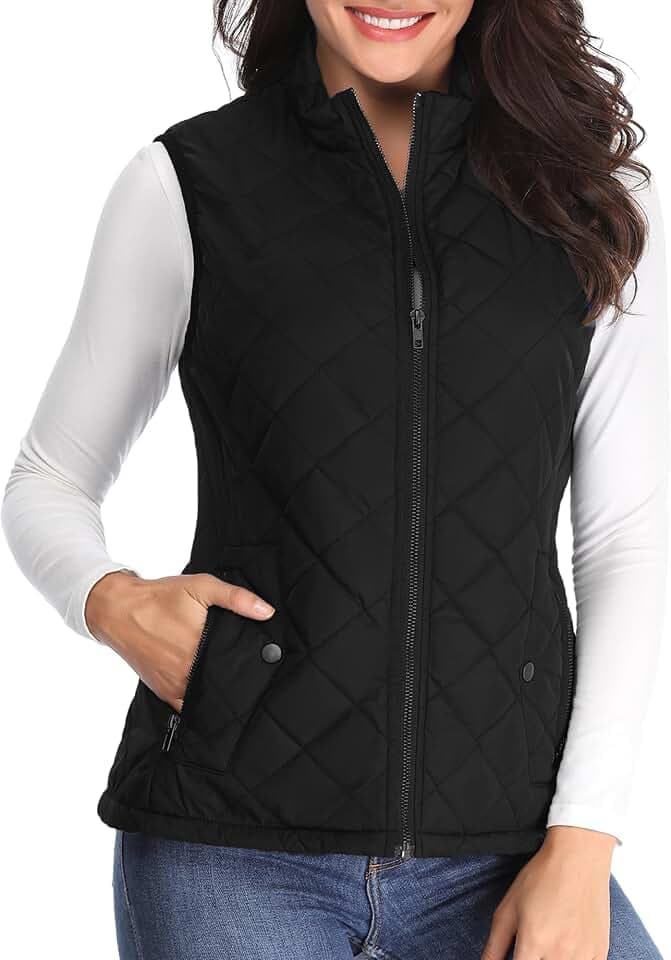 MISS MOLY Damen Weste mit Stehkragen Weste Jacke Winter Warm Ultraleicht