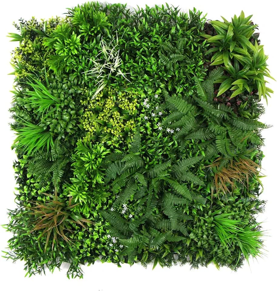 ULAND 40"x40" Artificial Plant Wall Panel, Faux Greenery Backdrop Décor