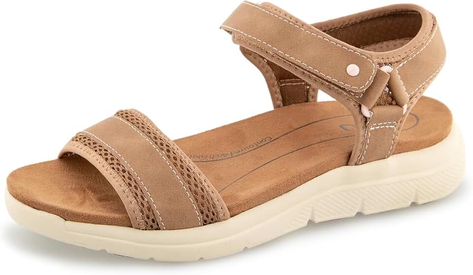 JBU Women's Ellewood Casual Comfort Flatform Sandal