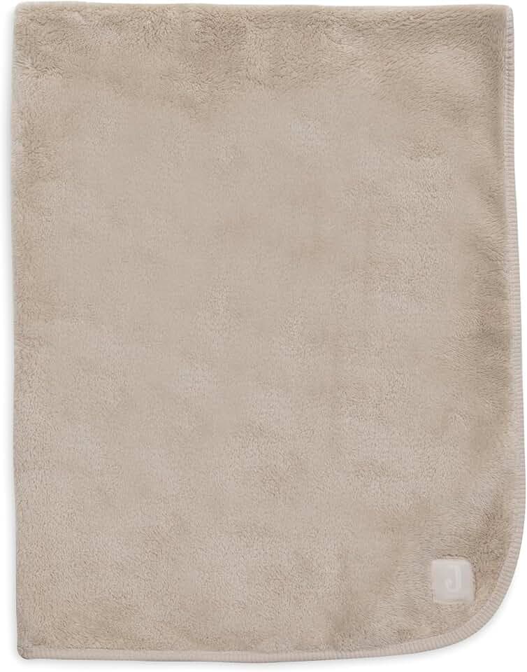 Jollein Babydecke Basic - Jersey/Sherpa - Warm Sand - 100x150cm - 100% Baumwolle - Für Kinderbett - 1.0 TOG - Oeko-TEX Zertifiziert