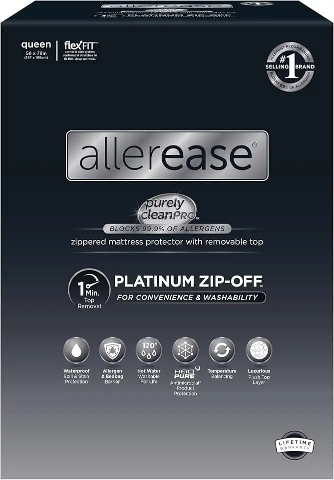 Aller-Ease Platinum Matratzenschoner mit Reißverschluss, Queen-Size-Bett