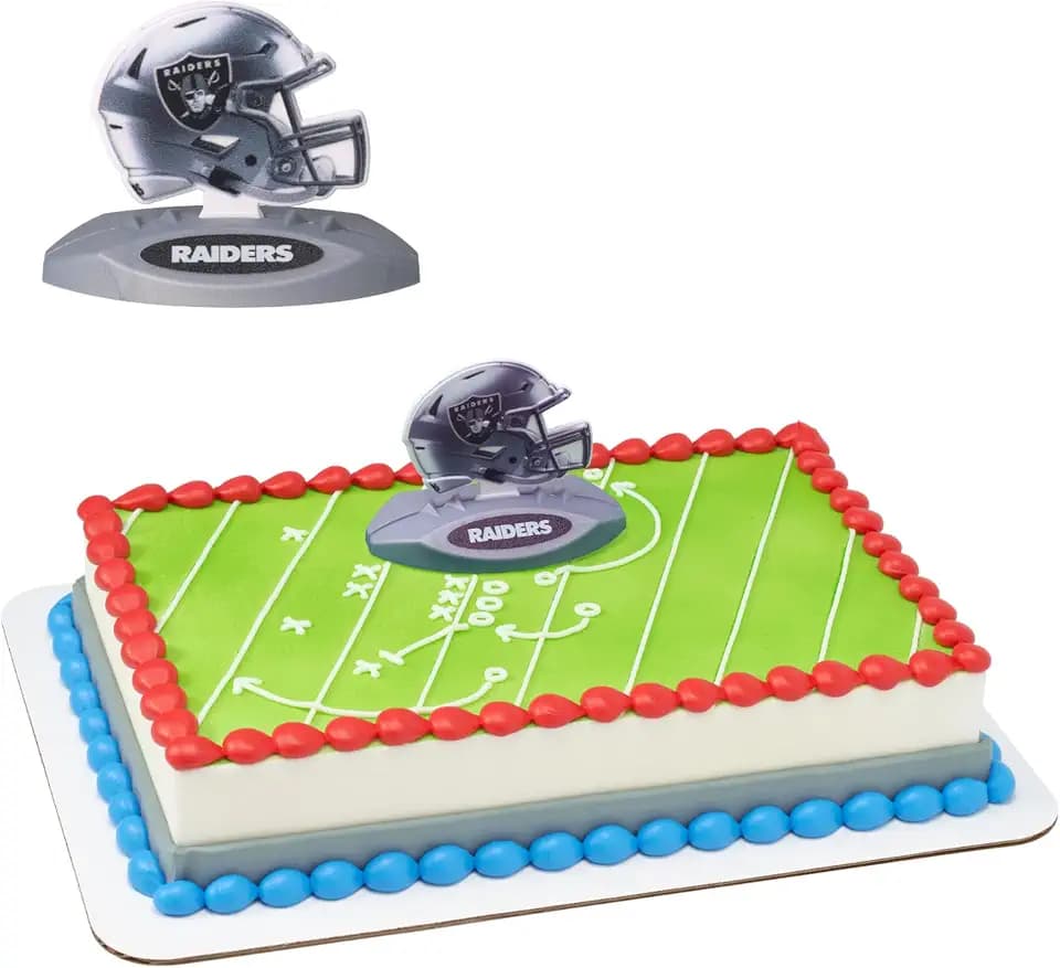 NFL Las Vegas Raiders Football Helmet Cake Topper | Party Decoration