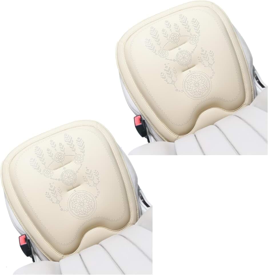 Comfort Dreamcatcher Car Seat Cushion Non-Slip - Relaxing, Optimal Support & Posture for Long Drive (Front Seats (Beige))