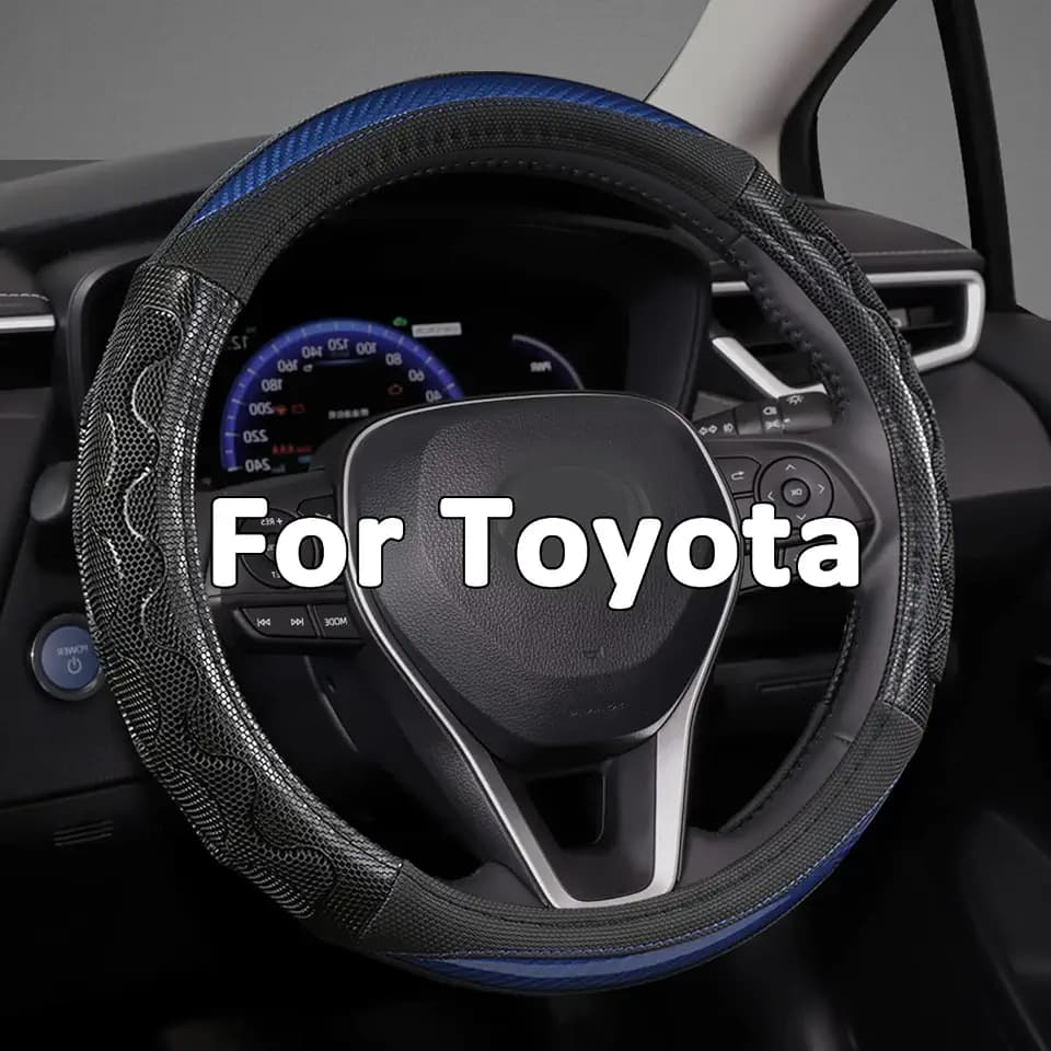 GIANT PANDA Steering Wheel Cover for Toyota, Auto Car Steering Wheel Cover for Toyota Highlander Rav4 Corolla Camry,Standard Size - Blue