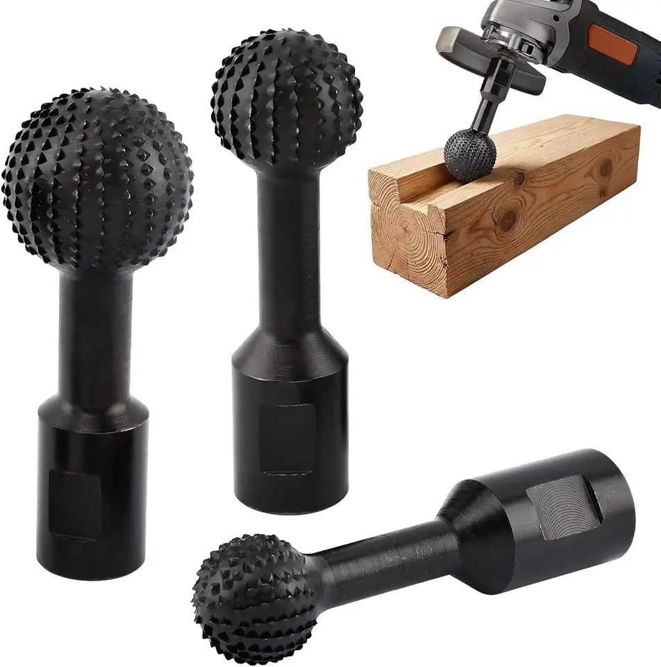 Sphere Rotary Burr, 5/8-11 Thread Ball Gouge Attachment for Wood Hollowing