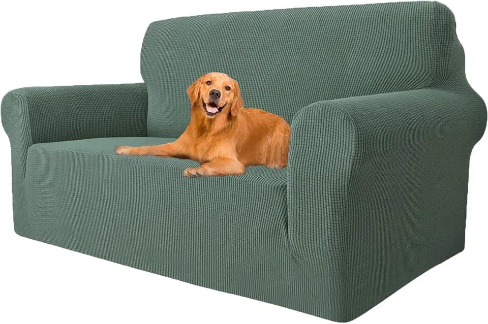 YSTELLAA High Stretch Sofa Überzug 2 Sitzer, Grün