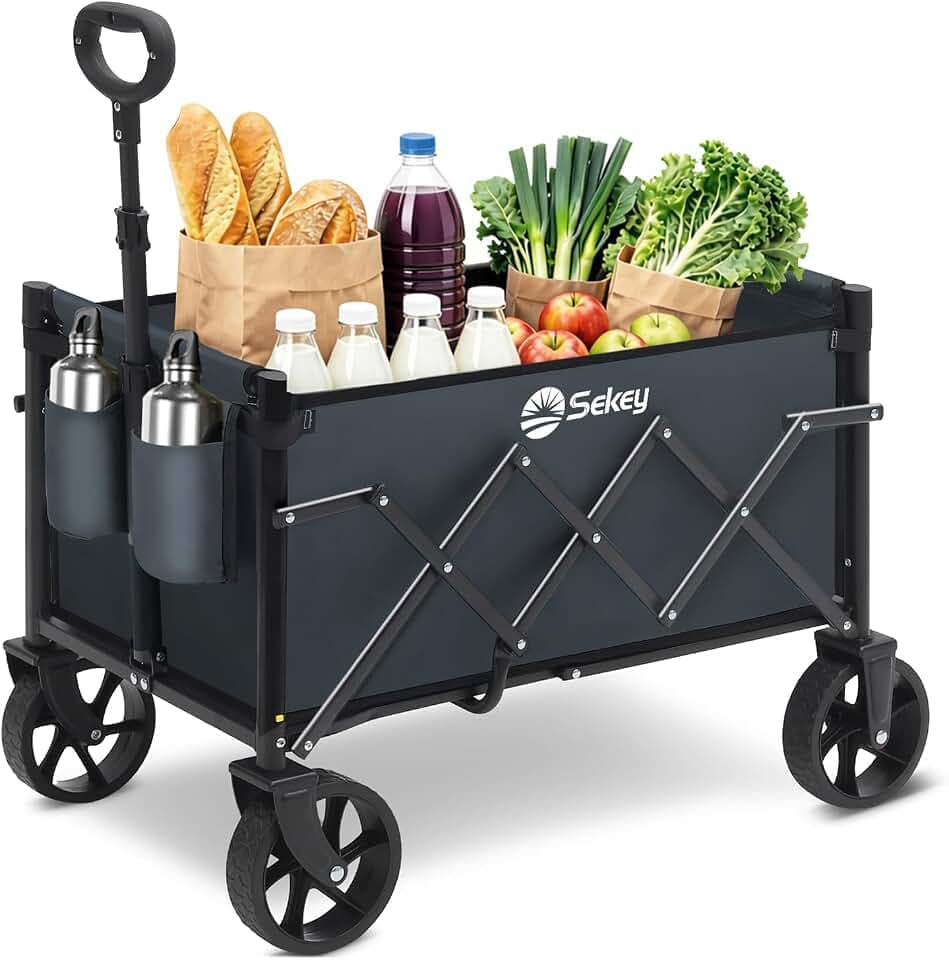 Sekey Mini 4029 Bollerwagen Faltbar, Handwagen Klappbar Klein 60L 80KG