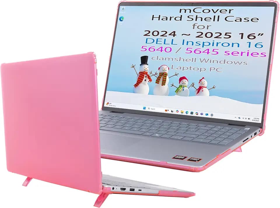 mCover Case Only Compatible with 2024～2025 16" Dell Inspiron 16 5640 5645 Series Clamshell Windows Laptop PC (NOT Fitting Any Other Dell Models) - Pink